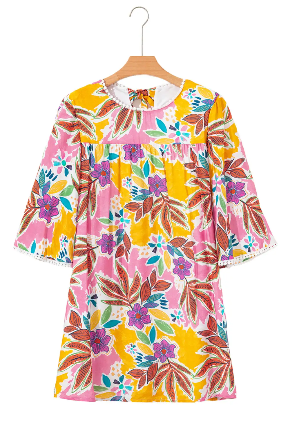 Easy Fit Floral Printed Lace Mini Dress