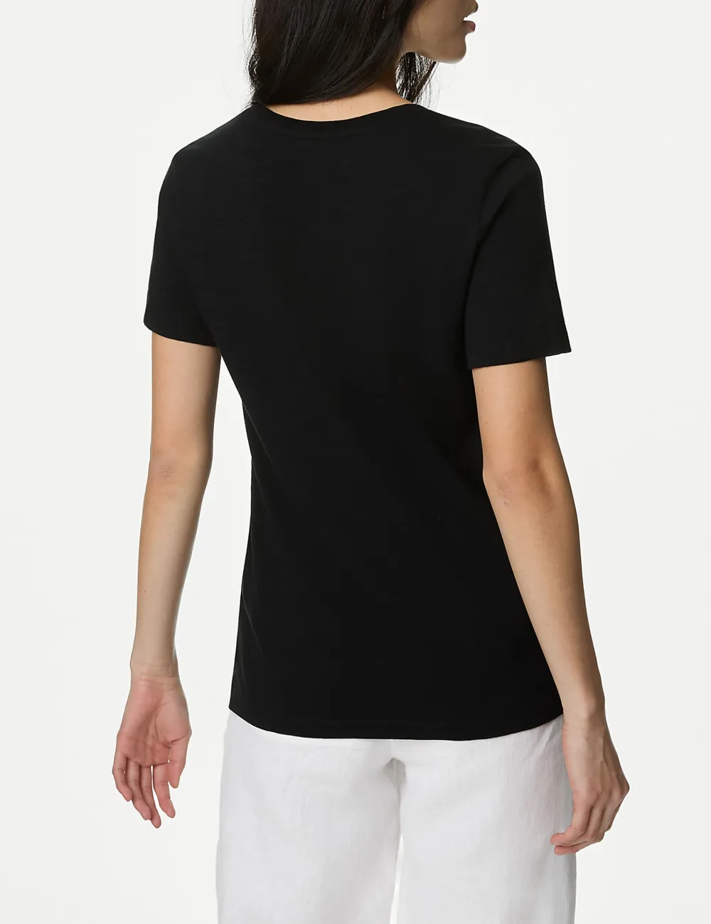 Pure Cotton V-Neck Relaxed T-Shirts