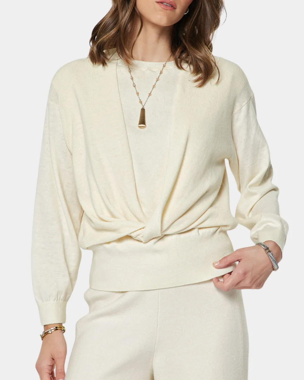 Twist Front Sweater Top