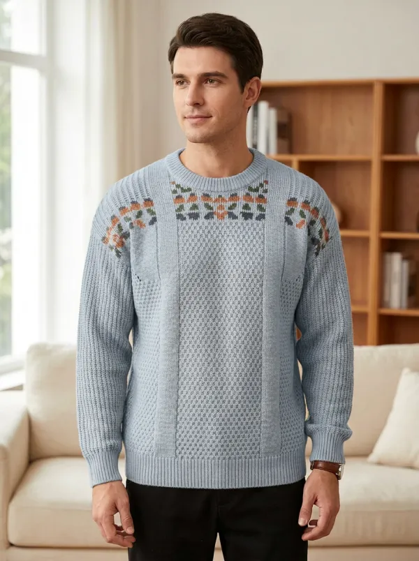Men's Geometric Knit Sweater