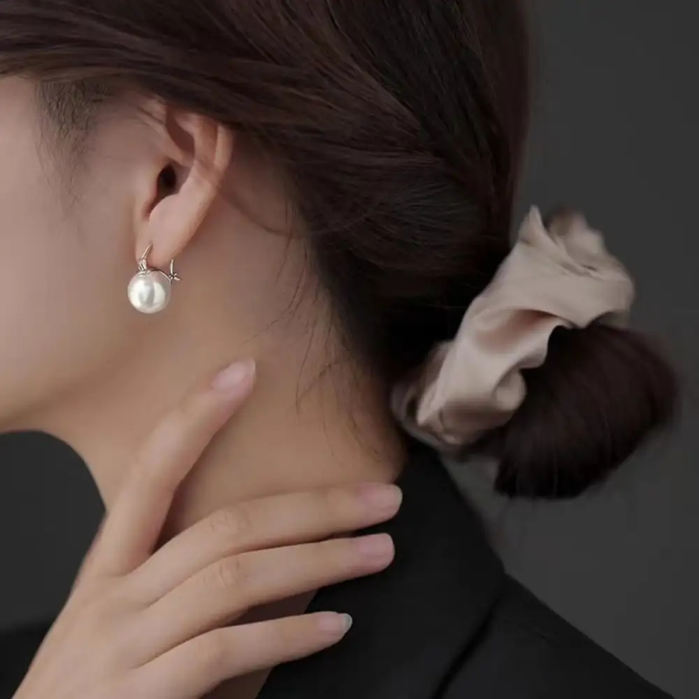 K Gold Plated Pearl Earrings