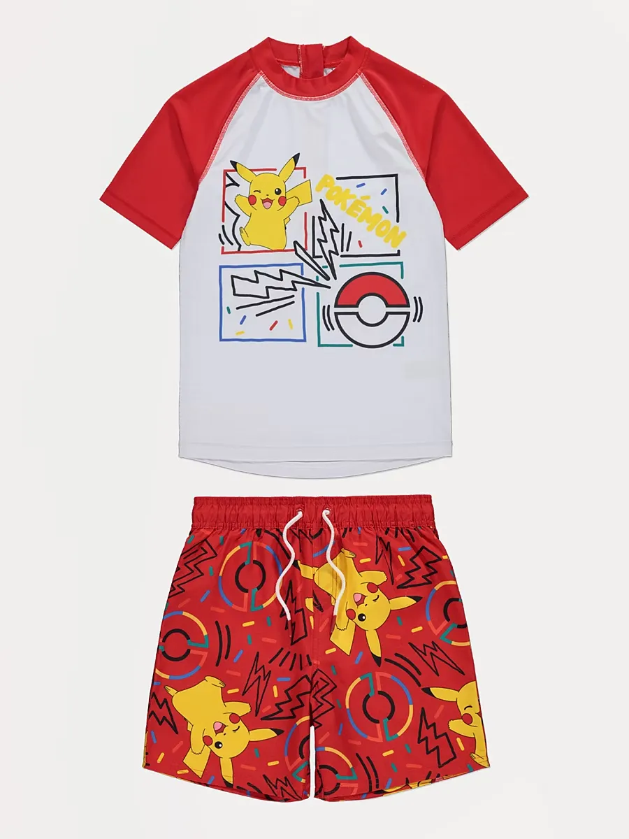 Pokémon Pikachu Swim Top & Shorts