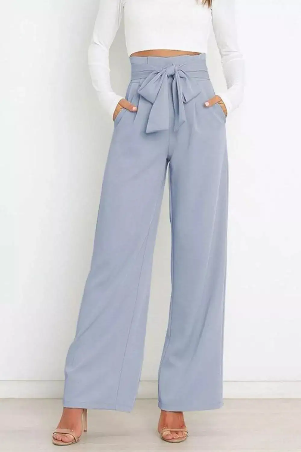 Wide Leg High Waist Pocketed Everyday Pants