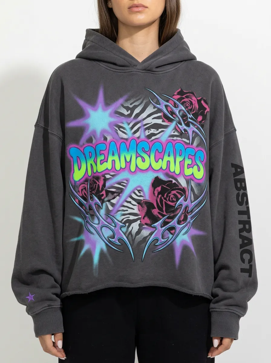 Unisex Streetwear Zebra Rose Hoodie