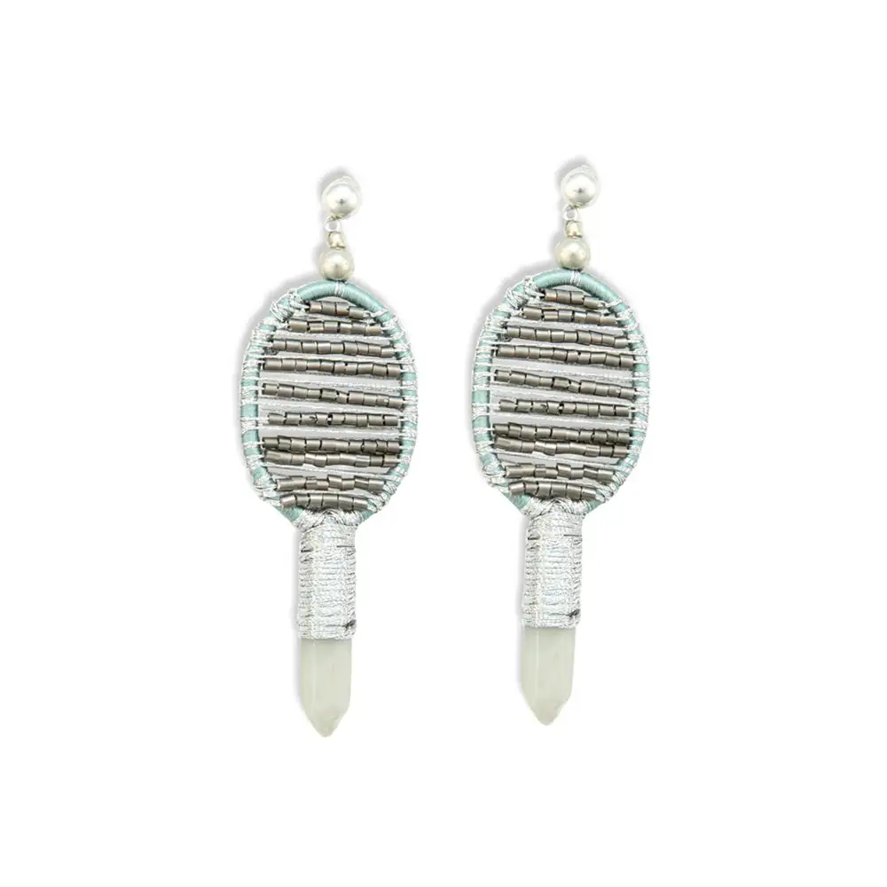 Lively Graceful Woven Crystal Accent Charm Earrings