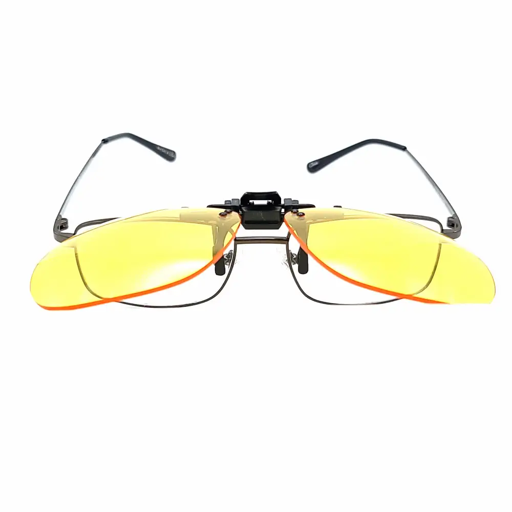 60mm Navigator Yellow Lens Flip-Up Clip-On Sunglasses