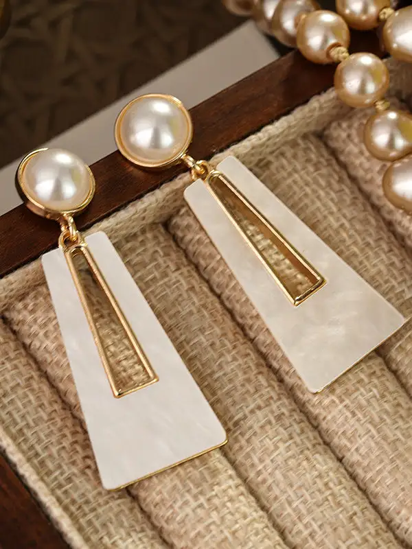 Modern Openwork Drop Earrings