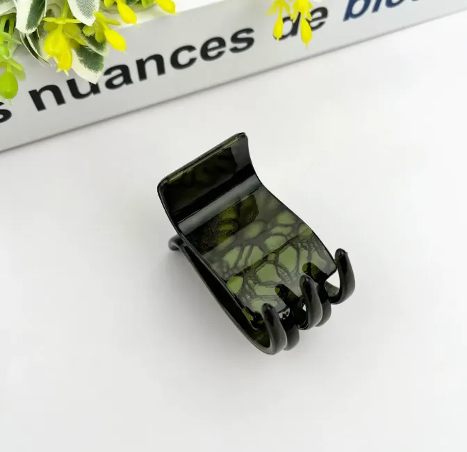 Rectangle Watercolor Print Hair Claw Clip