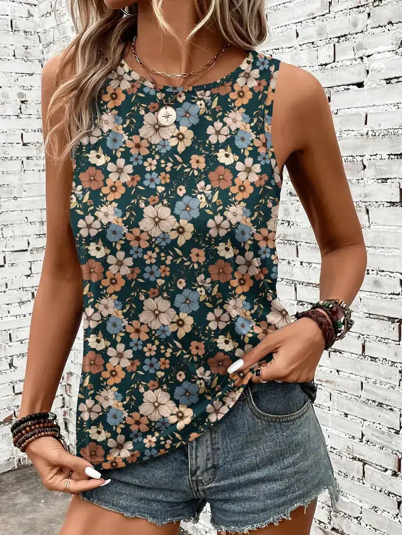 Floral Sleeveless Top