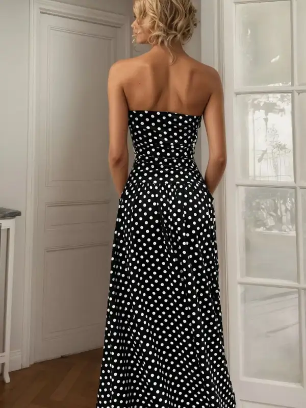 Elegant Strapless Maxi Dress
