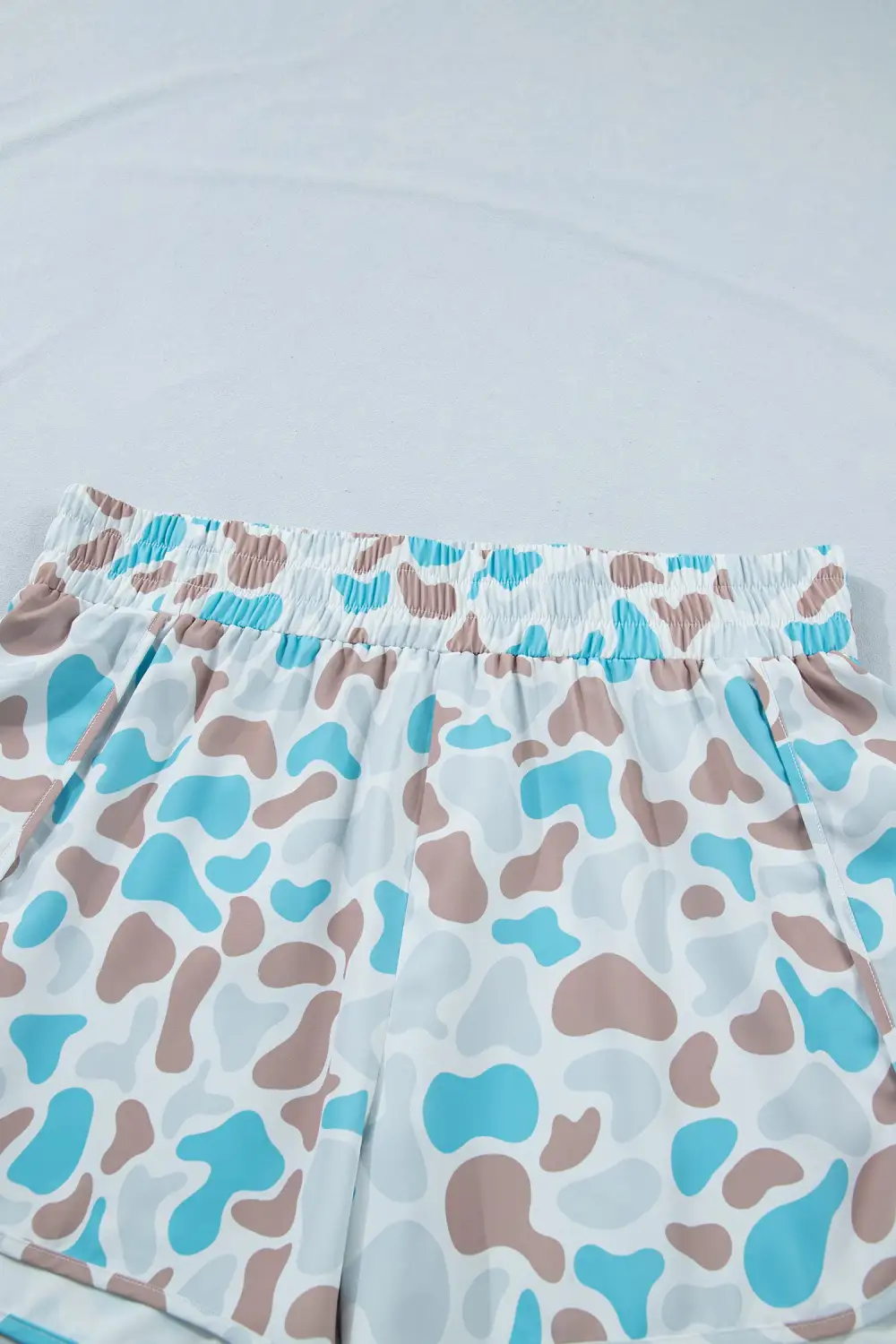Multicolour Plus Size Camouflage Elastic Waist