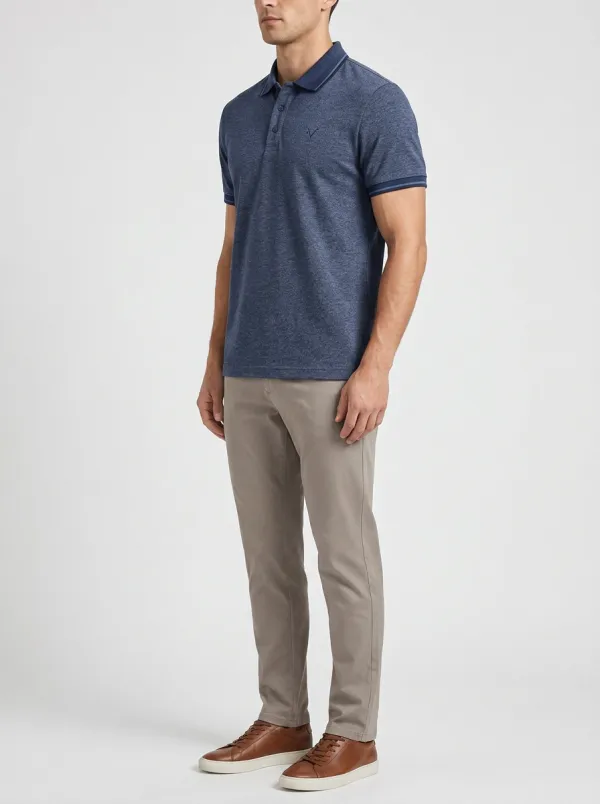 Refined Embroidered-Detail Men's Polo Shirt