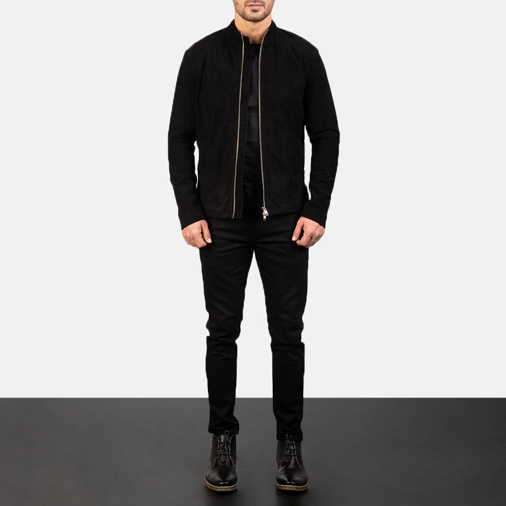 Men's Rugged Biker Suede Jacket