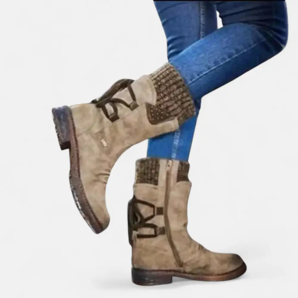 Paneled Ankle Boots