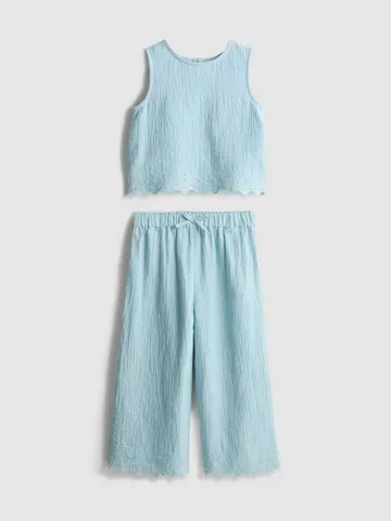 1.5-9yrs | Sleeveless Blouse and Trousers Set