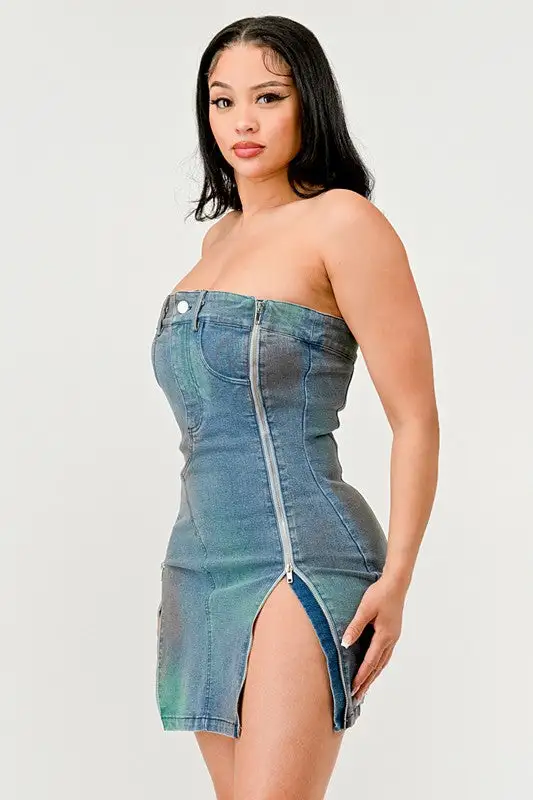 Comfort Fit Denim Mini Dress