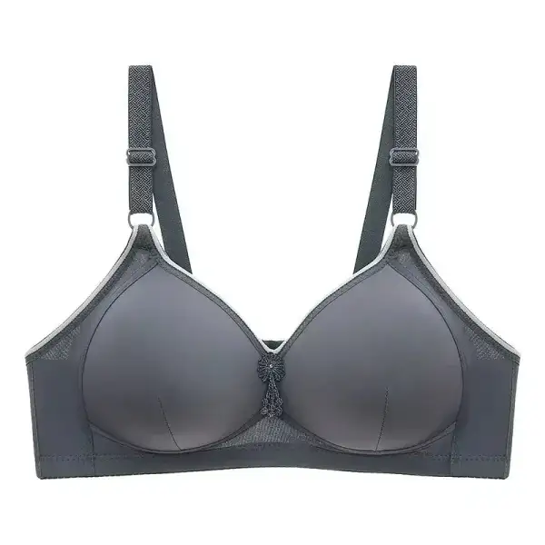 Embroidered Wireless Side-Guide Bra