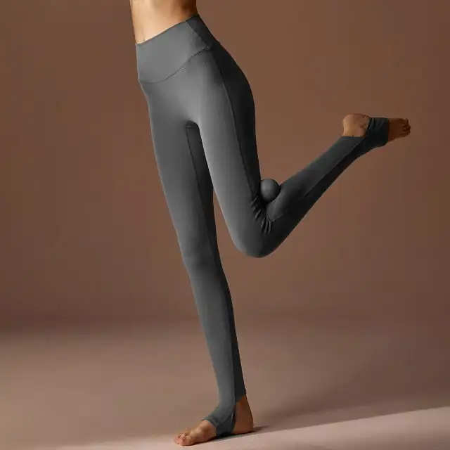 Stirrup High Waist Yoga Pants Running Fitness Seamless Sports Leggings