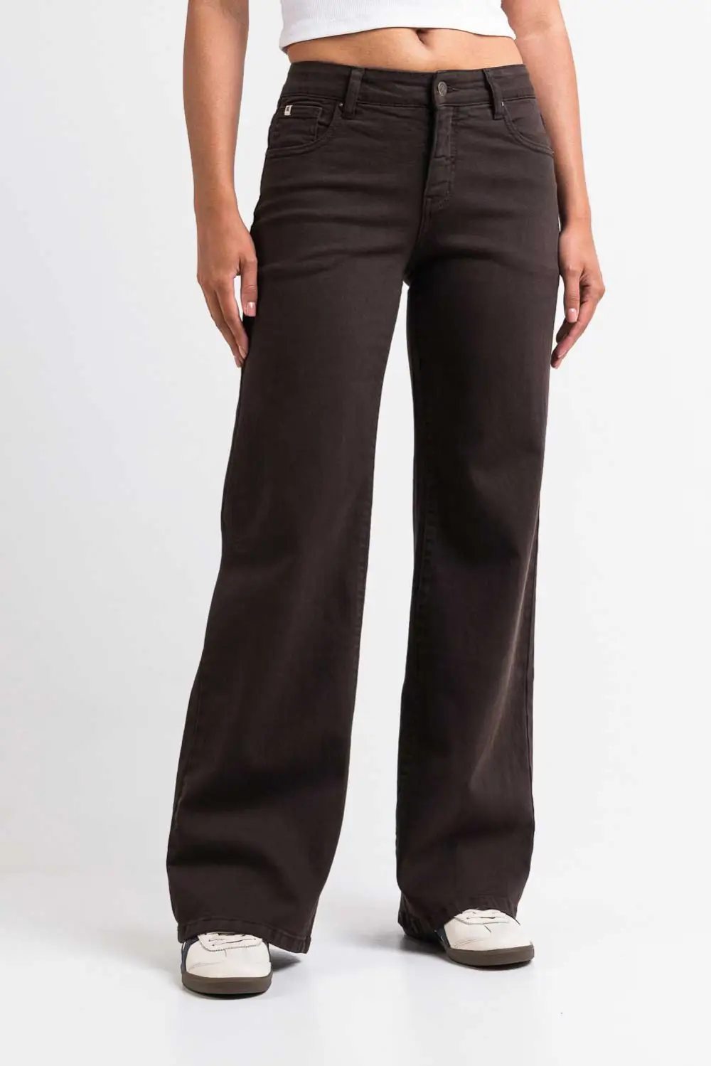 Mid Rise Straight Leg Jeans
