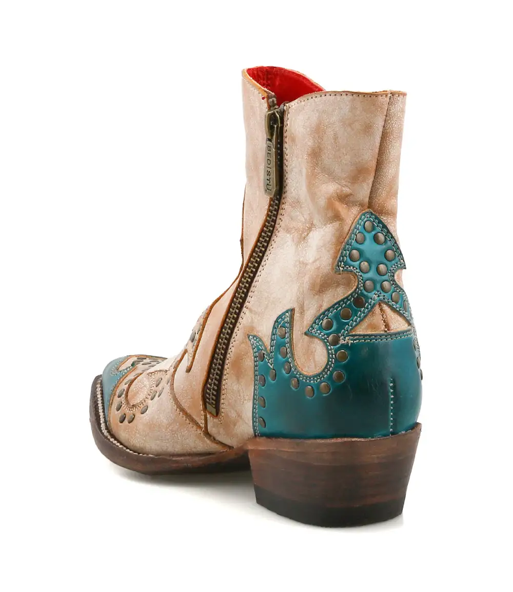 Floral-Stitched Studded Western Boots