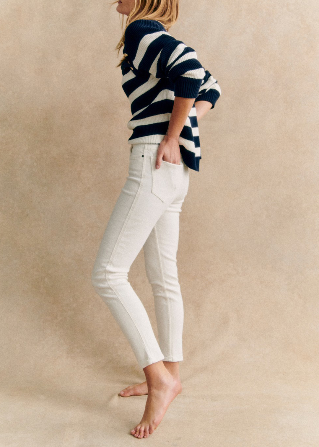 Solid Mid-Rise Slim-Fit Jeans