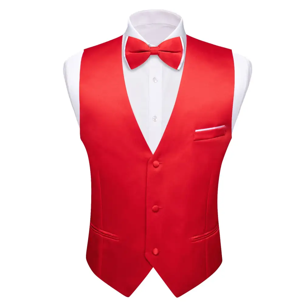 Refined Solid Formal Vest Set