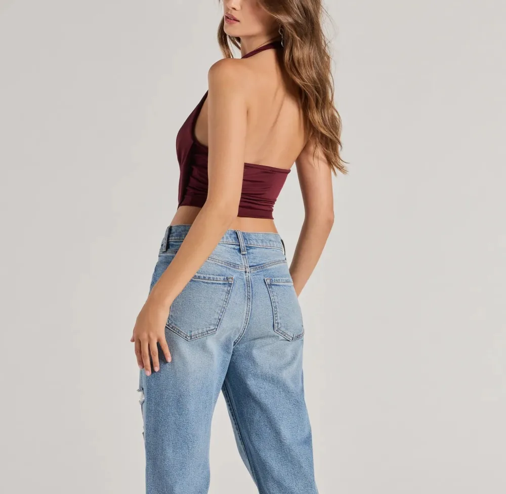 Halter Sleeveless Cropped Top