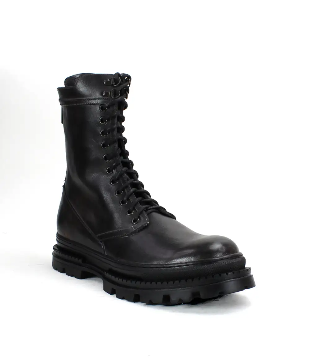 Chelsea Lug Sole Lace-Up Back Zip Ankle Boots