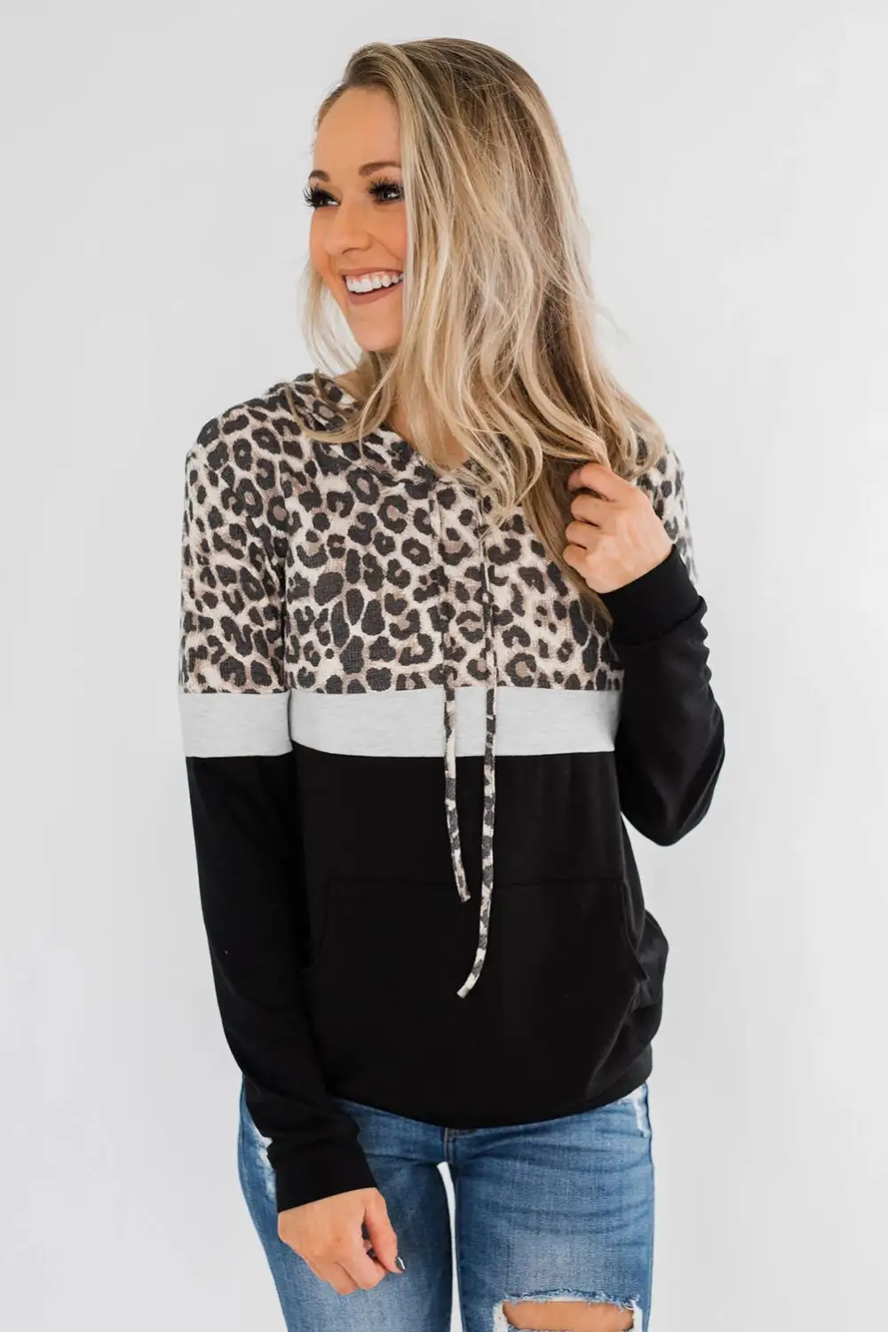 Into Jungle Color Block Hoodie