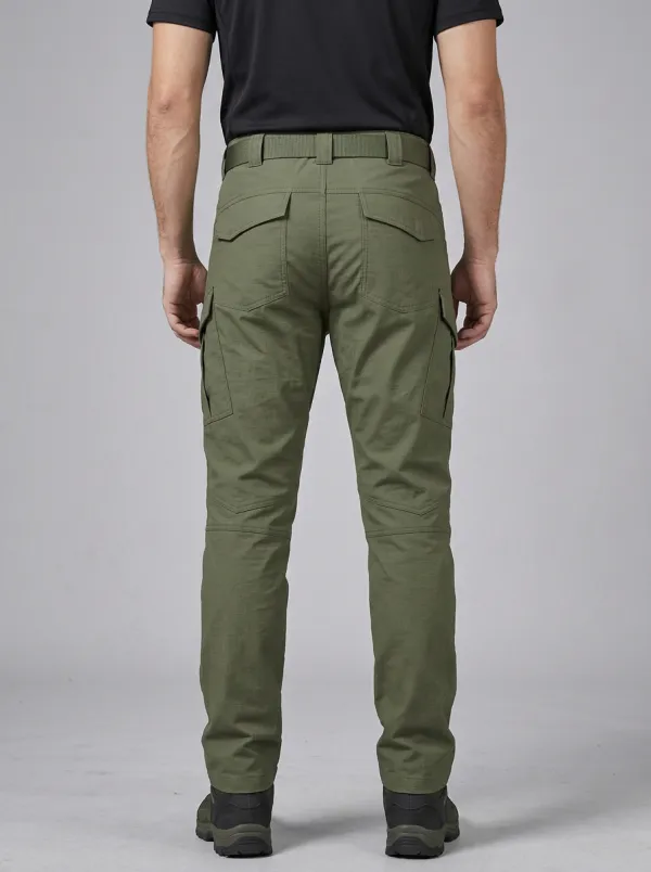Men's Outdoor Tactical D-Ring Zip-Utility-Pocket Cargo-Pocket Reinforced-Knee Knee-Panel Cargo Pants