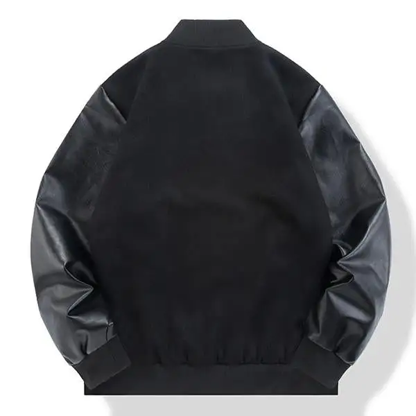 Buttoned Chore Leather Jacket