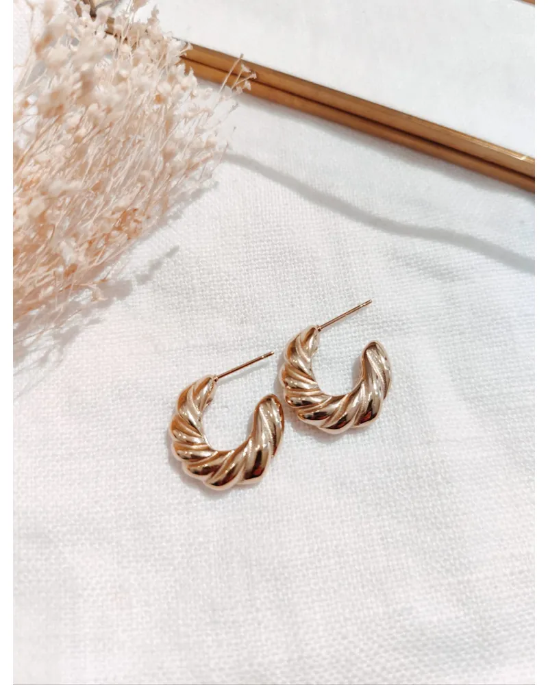 Contemporary Twist Drop Earrings