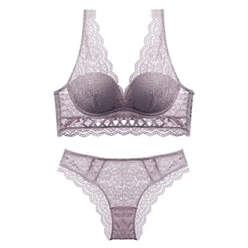 Wide-Strap Lace Lingerie Set