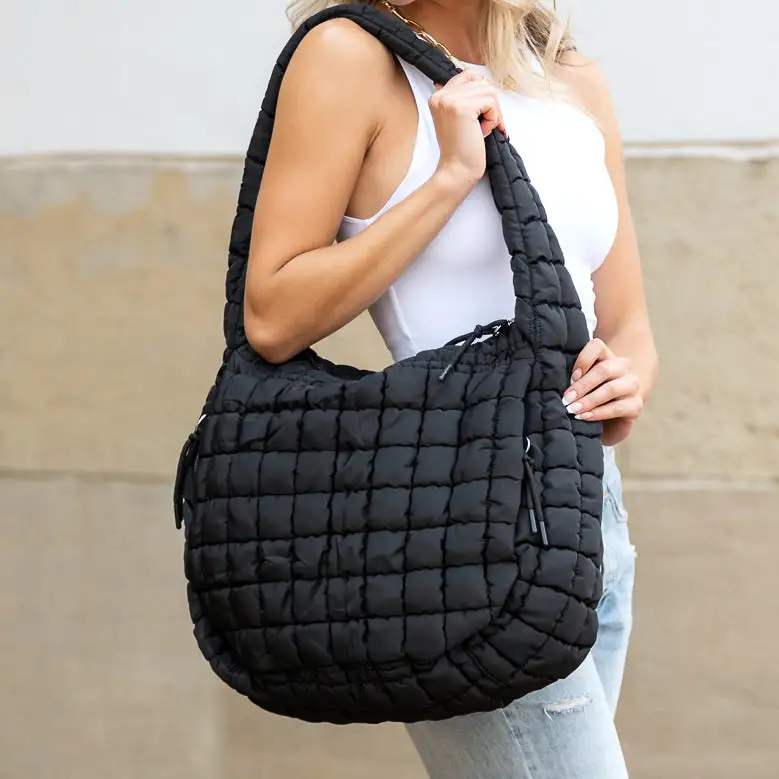 Quilted Puffer Tote Bag