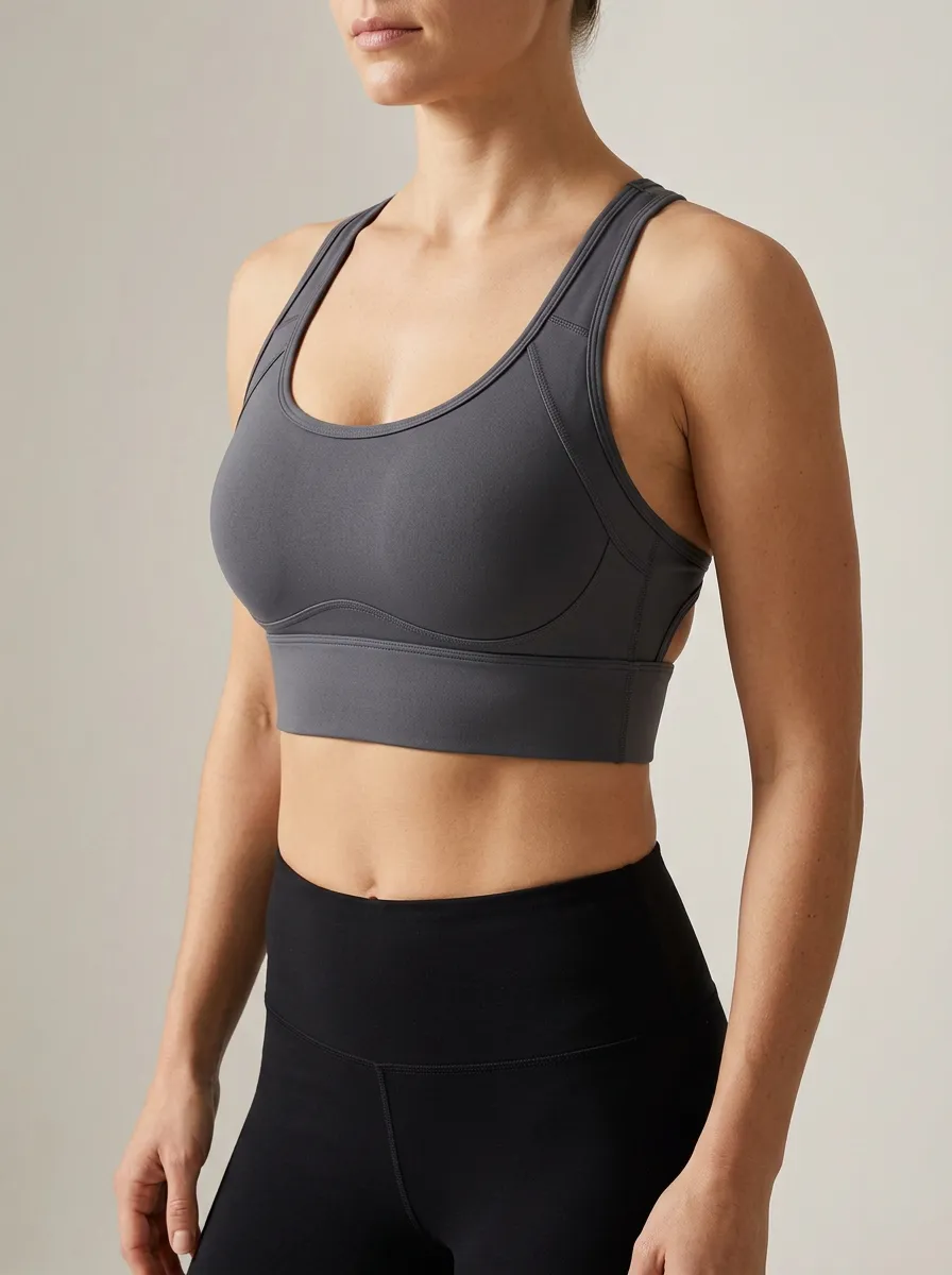 Women's Scoop Neck Racerback Cutout Sports Bra