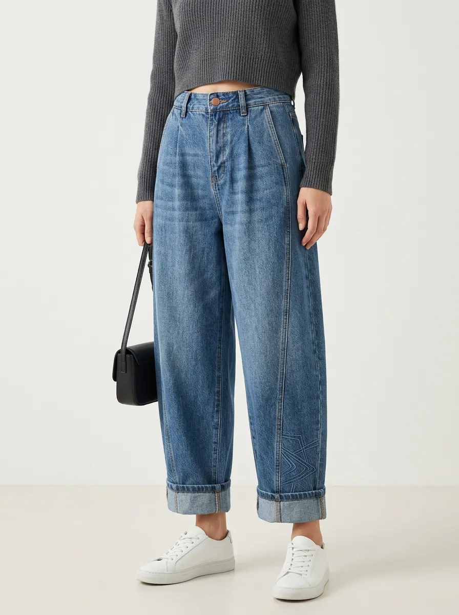 Women's Wide Leg Casual Denim Jeans