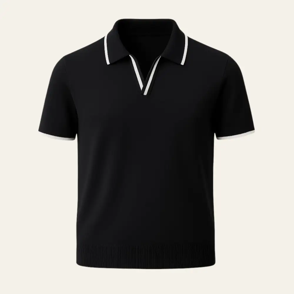 Clean Cotton Knit Polo Shirt