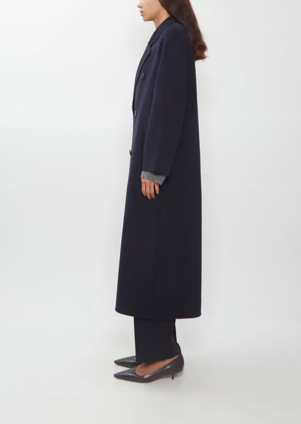Women's Cashmere Notch Lapel Double Breasted Coat