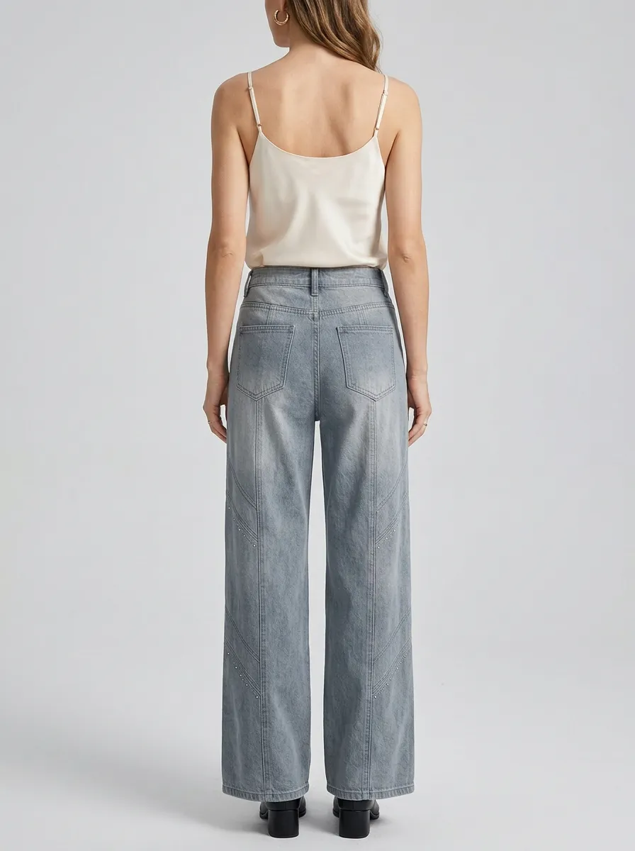 Women's Wide Leg Casual Denim Jeans