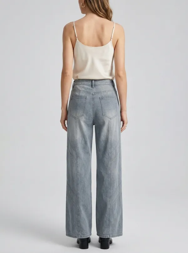 Women's Wide Leg Casual Denim Jeans