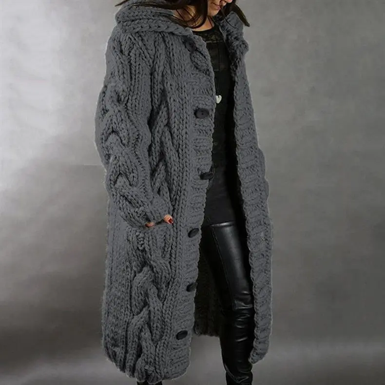 Elegant Cosy Coat with Tummy Coverage