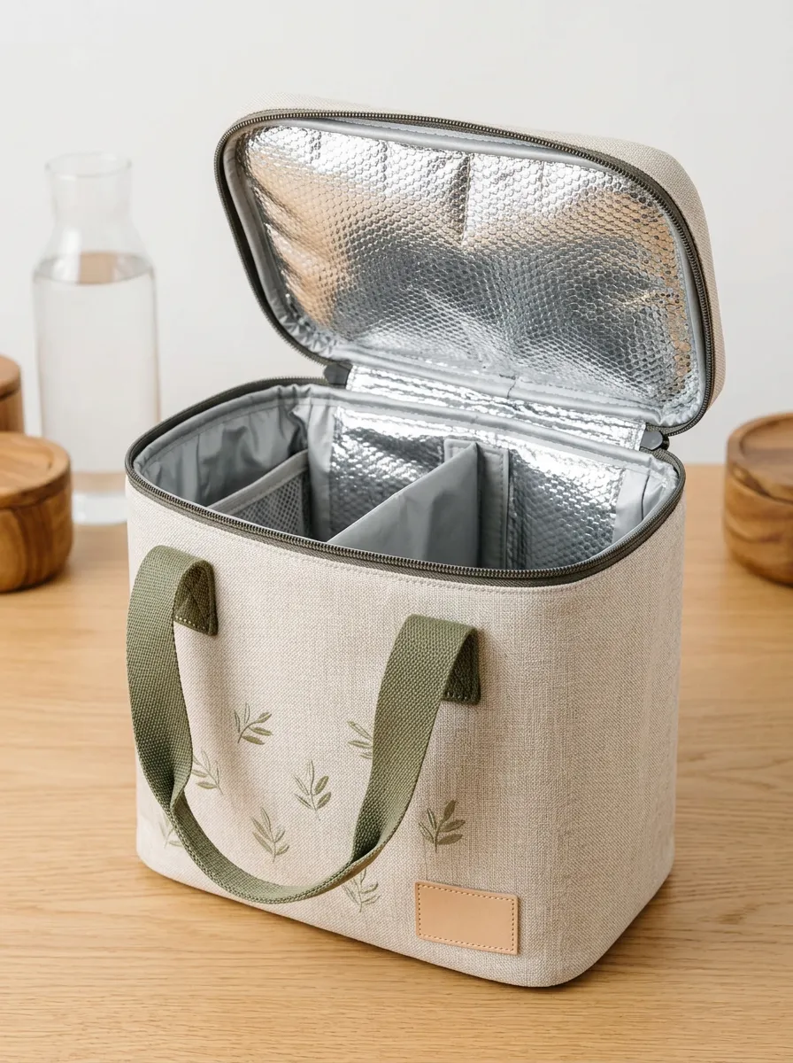 Nature Lover Botanical Leaf Printed Insulated Lunch Bag