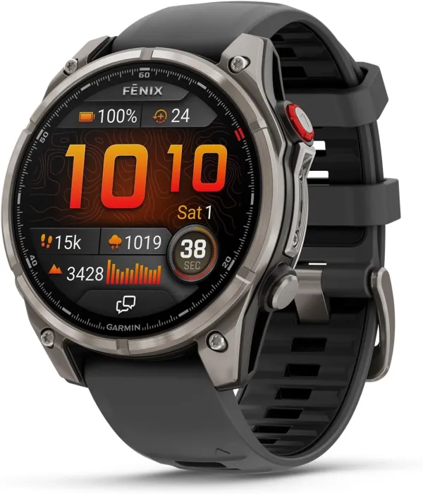Garmin fēnix® 8 Pro, 51mm, Sapphire, DLC Titanium, Black/Pebble Gray