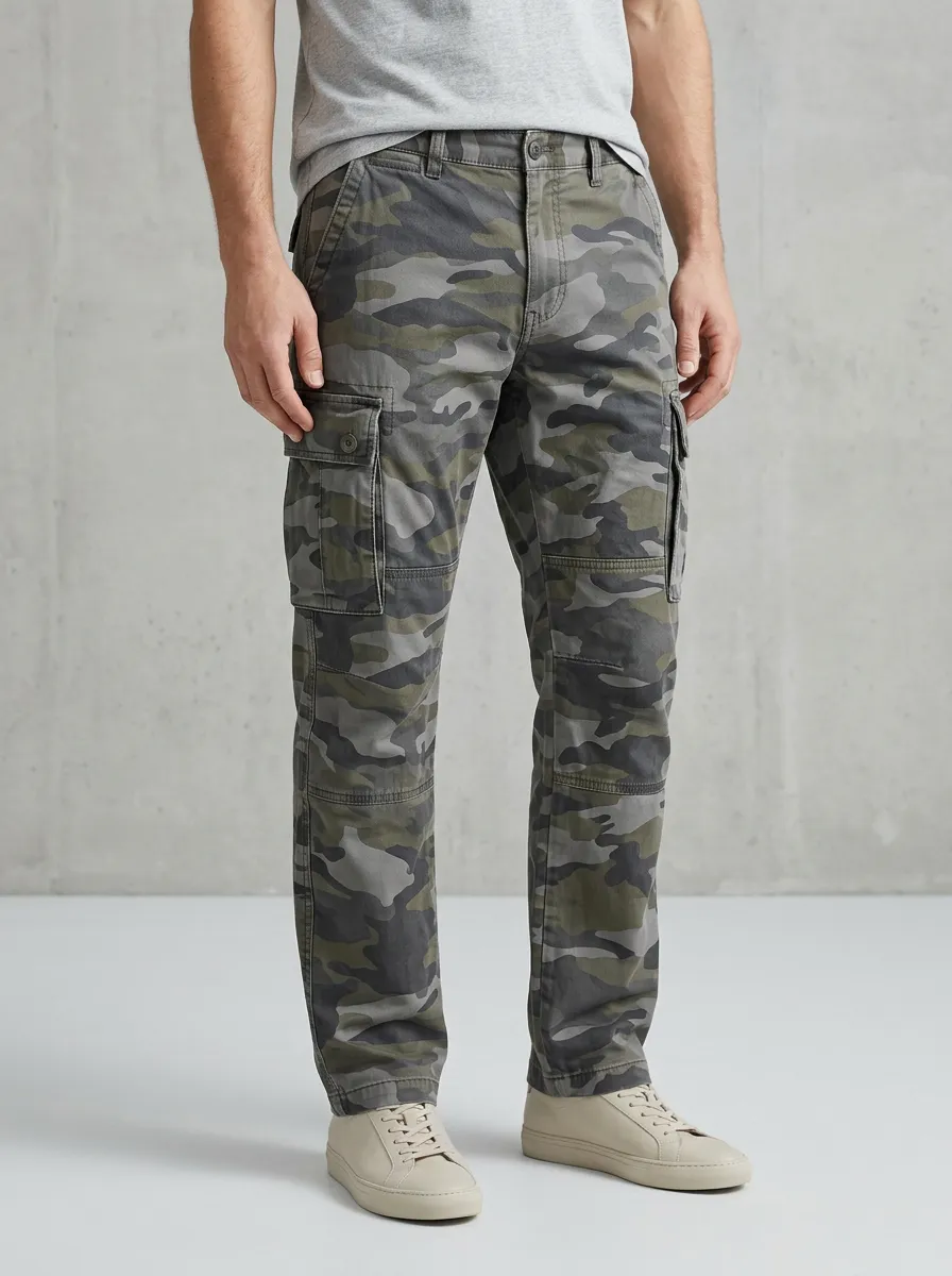 Patrol-Inspired Camouflage Military-Inspired Camouflage Cargo Pants