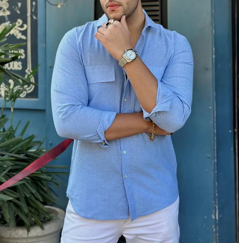 Blue Denim Pocket Shirt