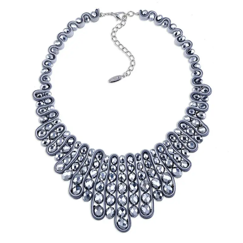 Crystal Bead Short Necklace