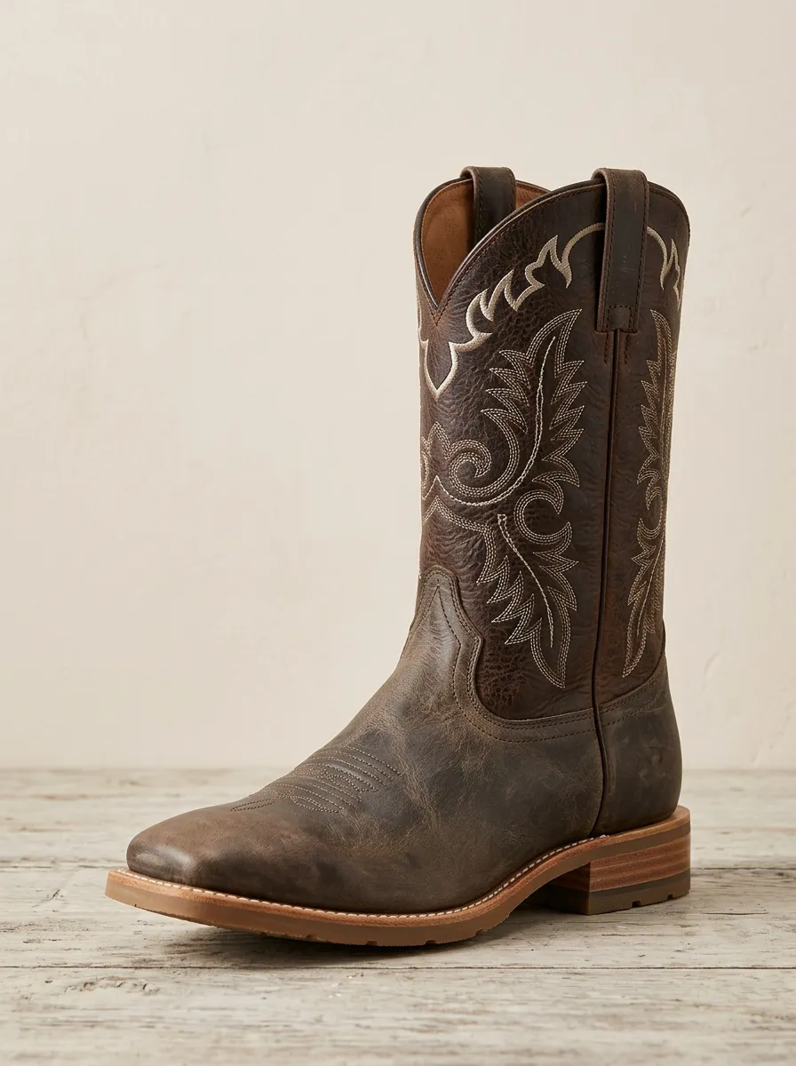 Men's Classic Western Cowboy Embroidered Cowboy Boots