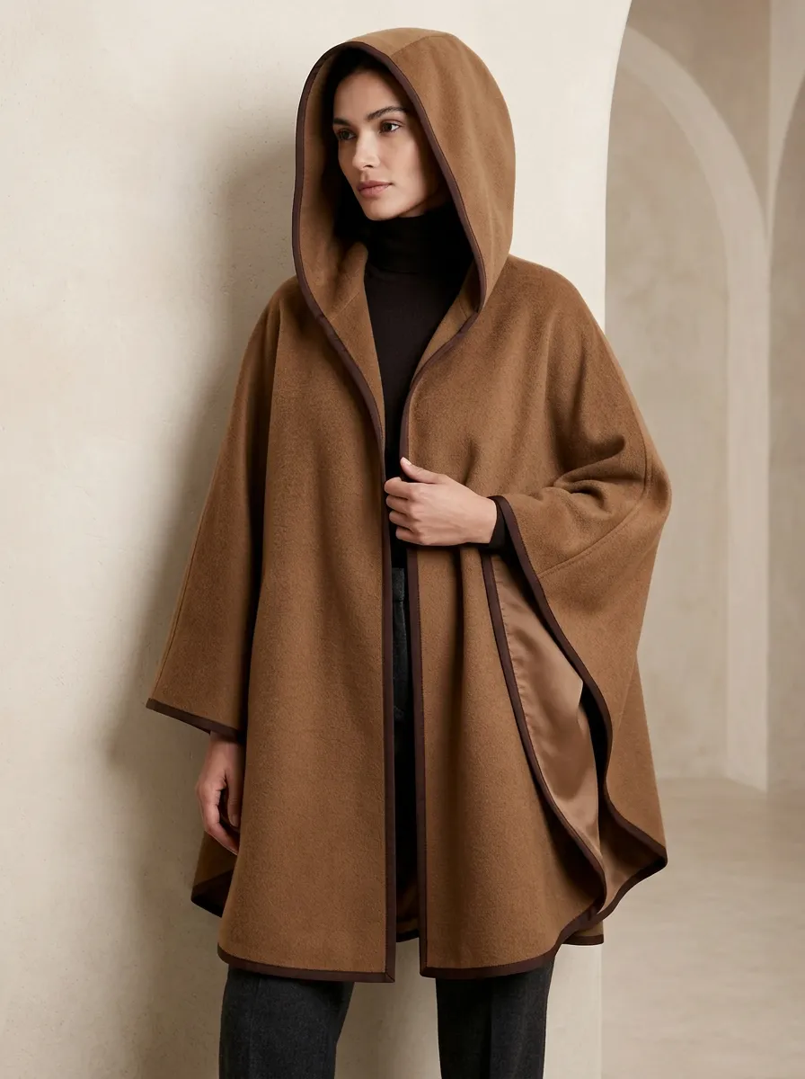 Statement Hooded Women's Cape Poncho