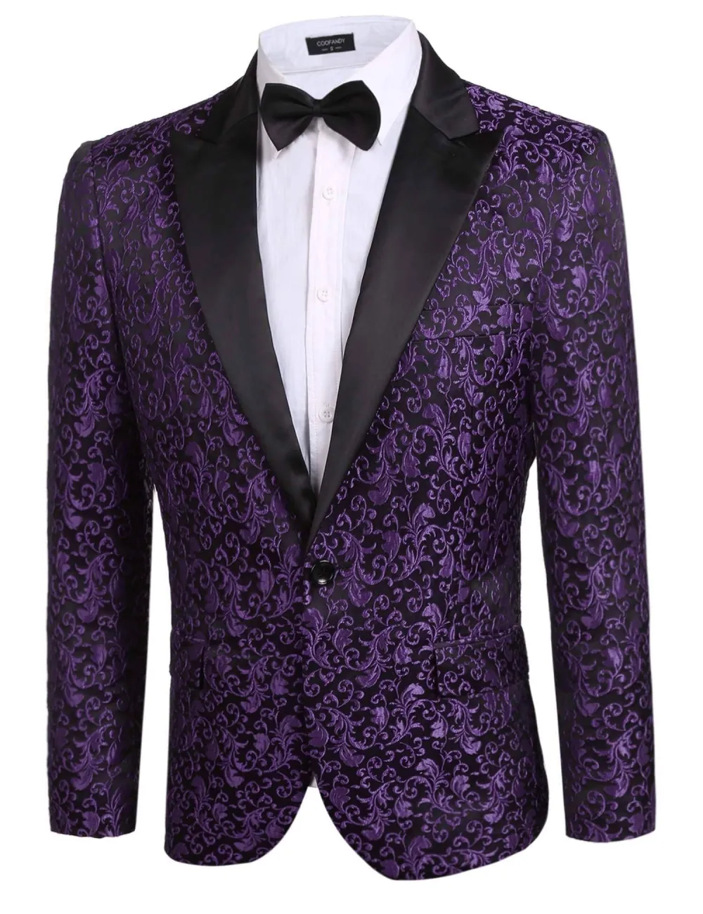 Linen Blend Floral Blazer Jacket