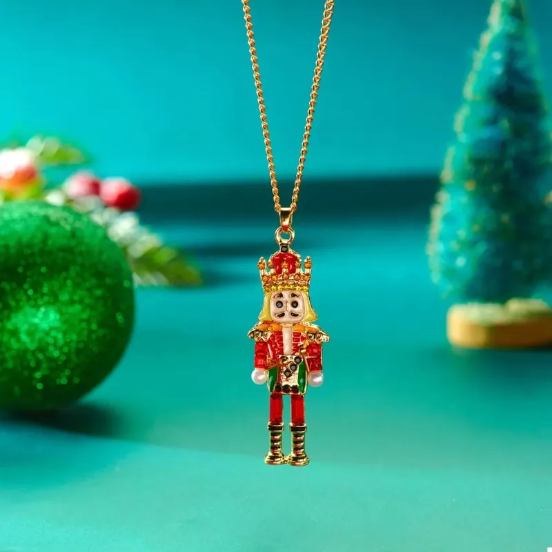 18K Gold-plated Nutcracker Pendant Necklace
